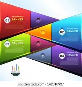 Vector Background Number Options Banner & Card