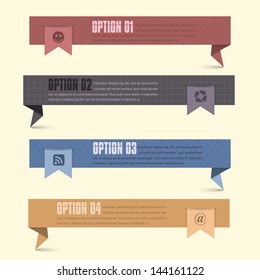 Vector Background Number Options Banner & Card