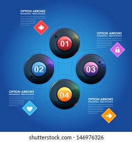 Vector Background Number Options Banner & Card