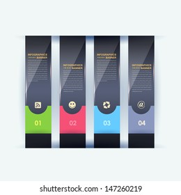 Vector Background Number Options Banner & Card