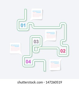 Vector Background Number Options Banner & Card