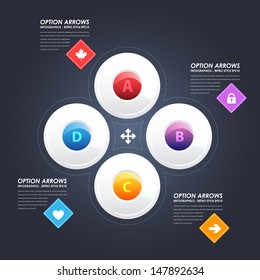 Vector Background Number Options Banner & Card