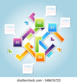 Vector Background Number Options Banner & Card