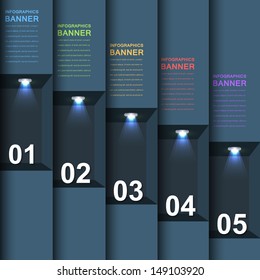 Vector Background Number Options Banner & Card