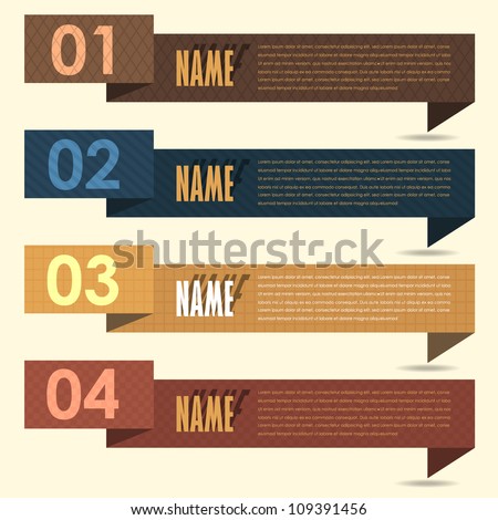 Vector Background Number Options Banner & Card