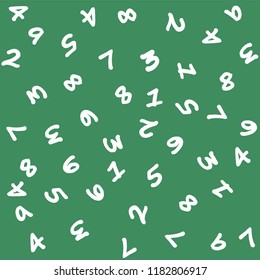 Vector background from numbers. Back to school. Seamless pattern. Vector illustration.