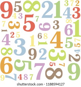 Vector Background Numbers Back School Seamless Stock Vector (Royalty ...