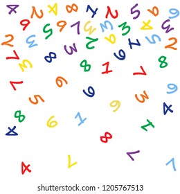 Vector background from numbers. Back to school. Seamless pattern. Vector illustration.	