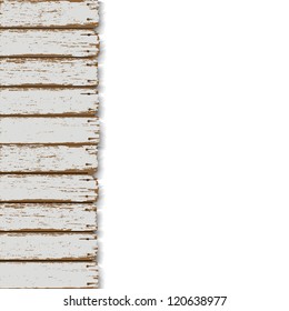 Vector background with old wooden fence