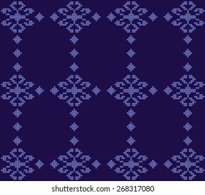 Vector background on blue. tribal design.