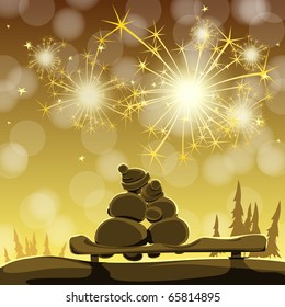 Vector background on the Christmas theme