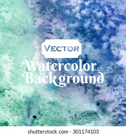 Vector Background on the marine theme Watercolors salt