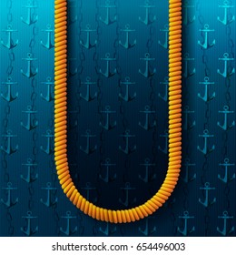 Vector background on a marine theme with place for text.