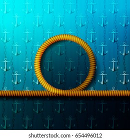 Vector background on a marine theme with place for text.