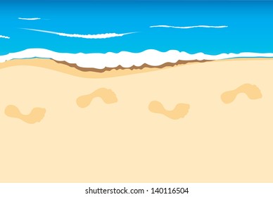 Vector background on summer holiday seaside resort.