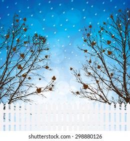 Vector background on a theme of autumn