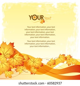 Vector background on a theme of autumn