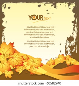 Vector background on a theme of autumn