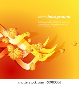 Vector background on a theme of autumn