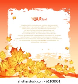 Vector background on a theme of autumn