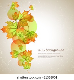 Vector background on a theme of autumn