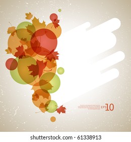 Vector background on a theme of autumn