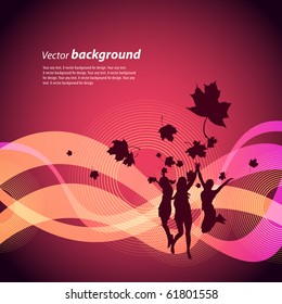 Fundo vetorial sobre um tema de outono