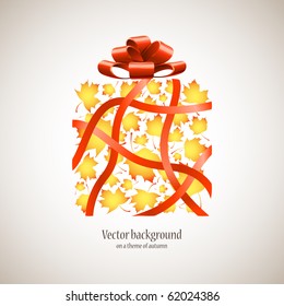 Vector background on a theme of autumn