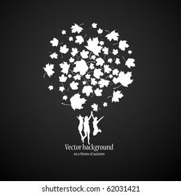 Vector background on a theme of autumn