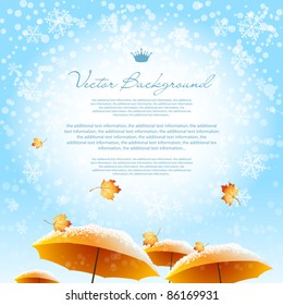 Vector Background On A Theme Of Autumn And Winter