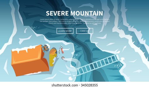 Vector background on the theme of Climbing, Trekking, Hiking, Mountaineering. Extreme sports, outdoor recreation, adventure in the mountains, vacation. Achievement. 