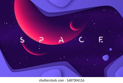 Vector Background On The Theme Of Outer Space.