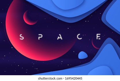 Vector background on the theme of outer space.