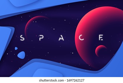 Vector background on the theme of outer space.