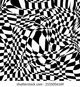 Vector background with optical illusion . Creative artwork. Template for card, poster, banner, print for t-shirt, pin, badge, patch.