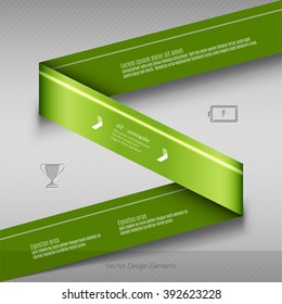 Vector background options banner. Green vector design elements. The same illustration without sample texts in my portfolio.