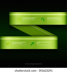 Vector background options banner. Green vector design elements. The same illustration without sample texts in my portfolio.