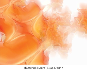 fondo vectorial, gotas anaranjadas con vidrio sobre fondo blanco 