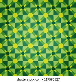 Vector Background of Orange Floral Seamless Pattern