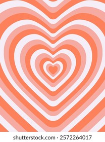 Vector background with orange heart