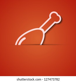 Vector background. Orange icon applique. Eps10