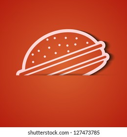 Vector background. Orange icon applique. Eps10