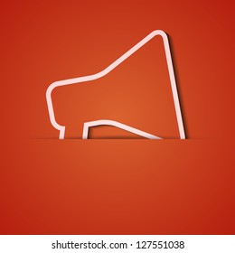 Vector background. Orange icon applique. Eps10