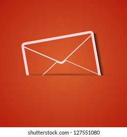 Vector background. Orange icon applique. Eps10