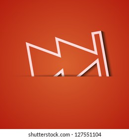 Vector background. Orange icon applique. Eps10
