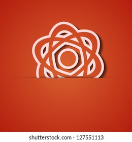 Vector background. Orange icon applique. Eps10
