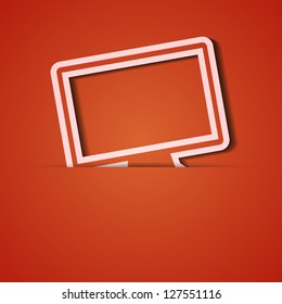 Vector de fondo. Aplicativo de icono naranja. Eps10