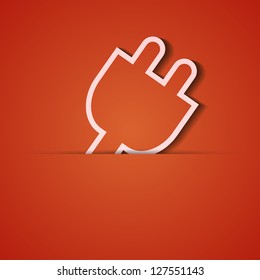 Vector background. Orange icon applique. Eps10
