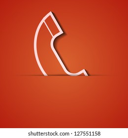 Vector background. Orange icon applique. Eps10