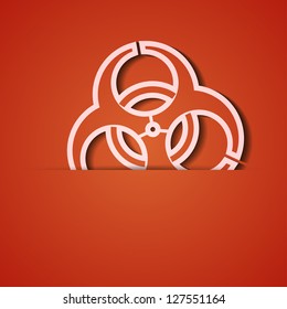 Vector background. Orange icon applique. Eps10